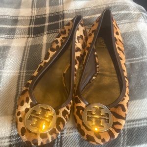 Tory Burch Leopard Print Ballet Slippers Size 7.5